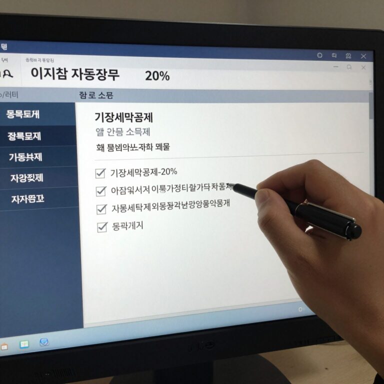 이지샵 자동장부로 종합소득세 신고 화면에서 기장세액공제 20%를 체크하는 모습