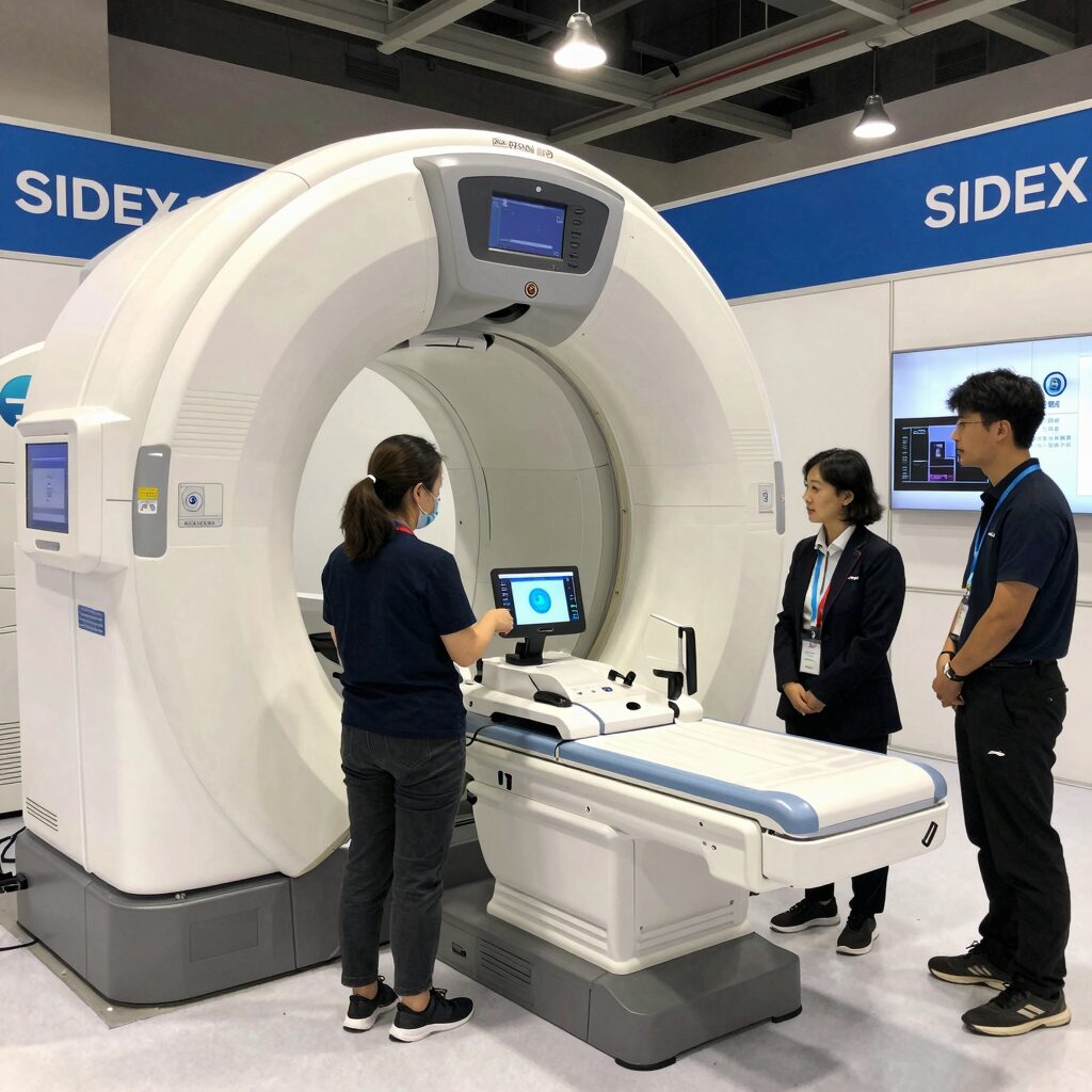 SIDEX 2026 바텍 부스 전경 Smart X CBCT와 Clever One 소프트웨어 시연 모습