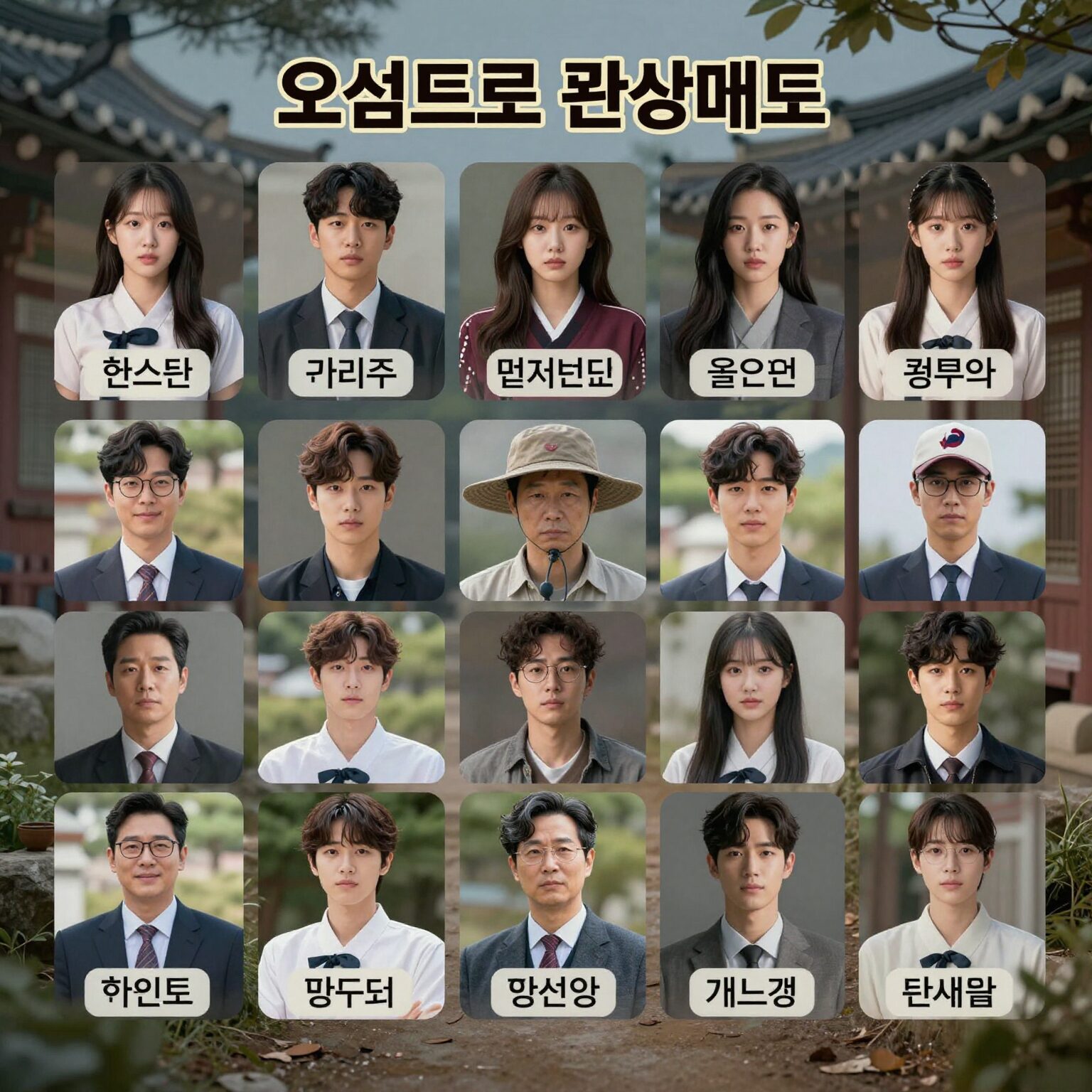 드라마 오십프로 등장인물 관계도와 캐스팅 정보가 담긴 이미지