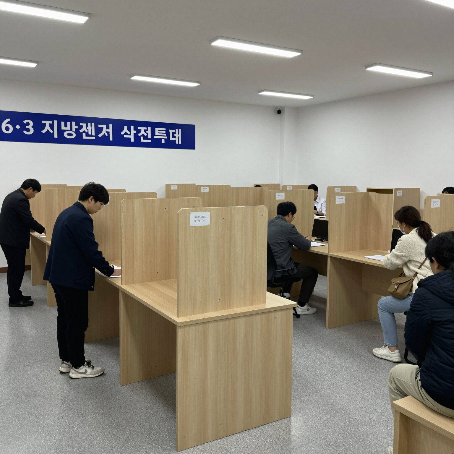 6·3 지방선거 사전투표소 모습, early voting polling station