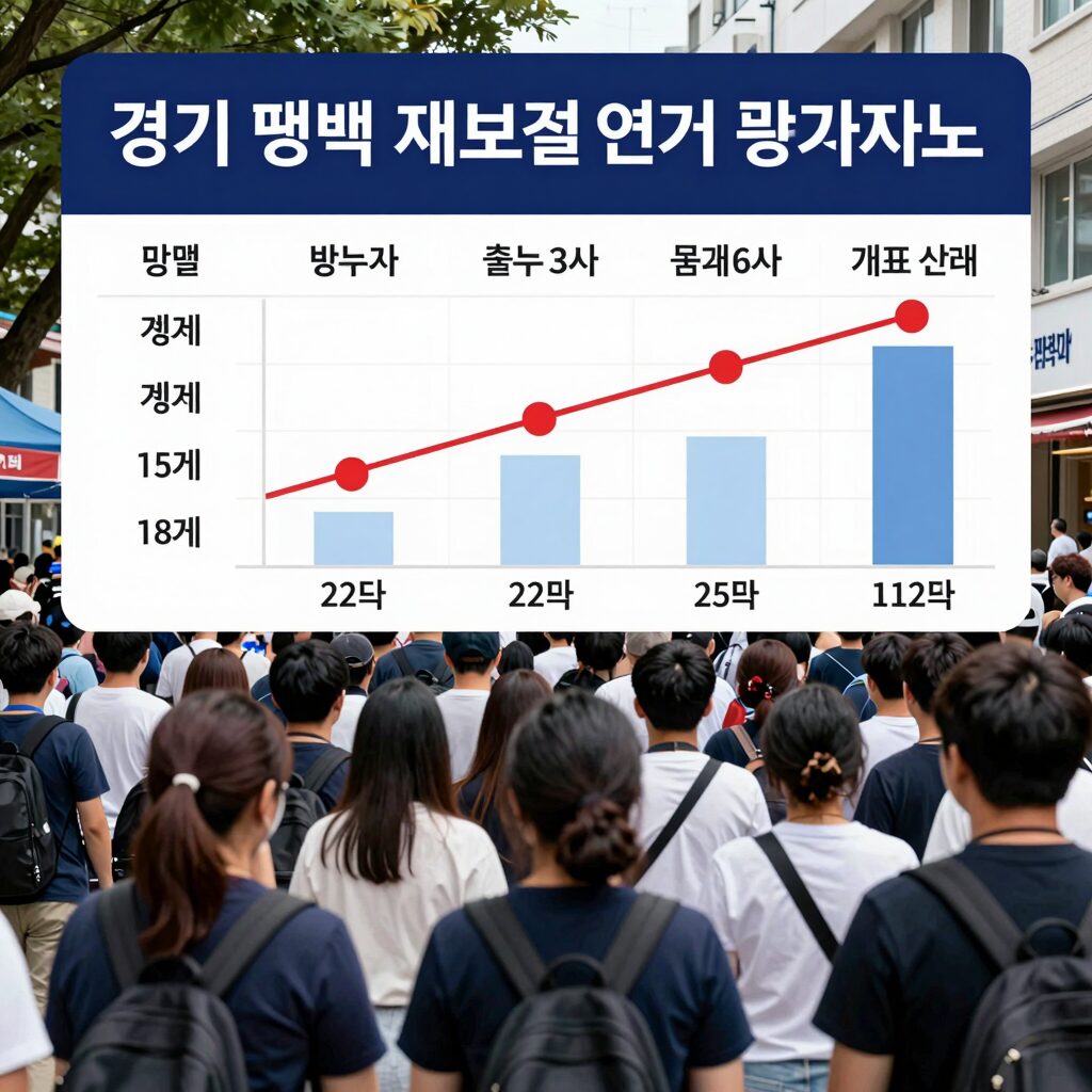 경기 평택을 재보궐선거 방송3사 출구조사 결과표와 개표 상황 그래프