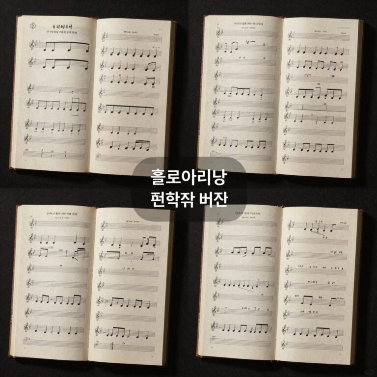 홀로아리랑 악보 다양한 편곡 버전 비교 사진