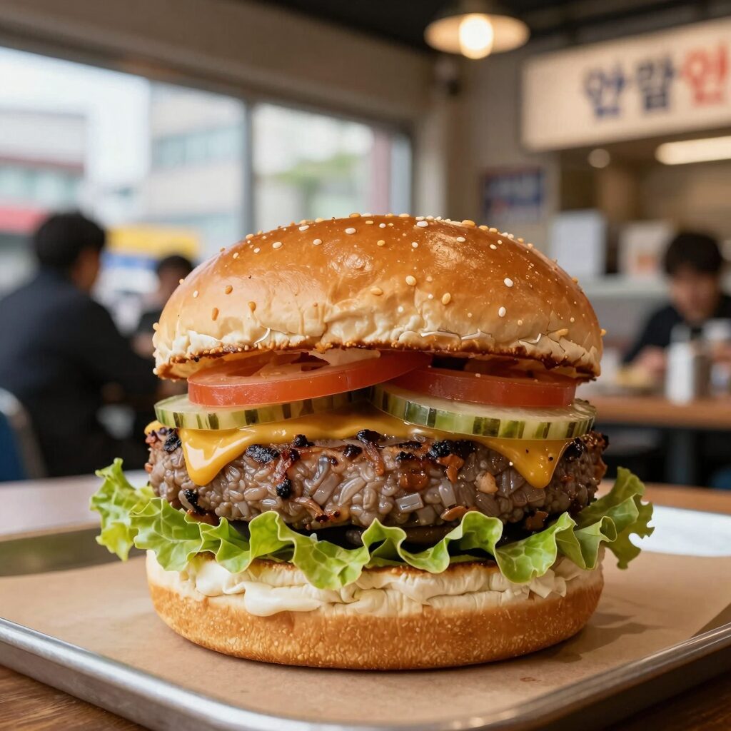 양양 수제버거 맛집 내부와 버거 모습