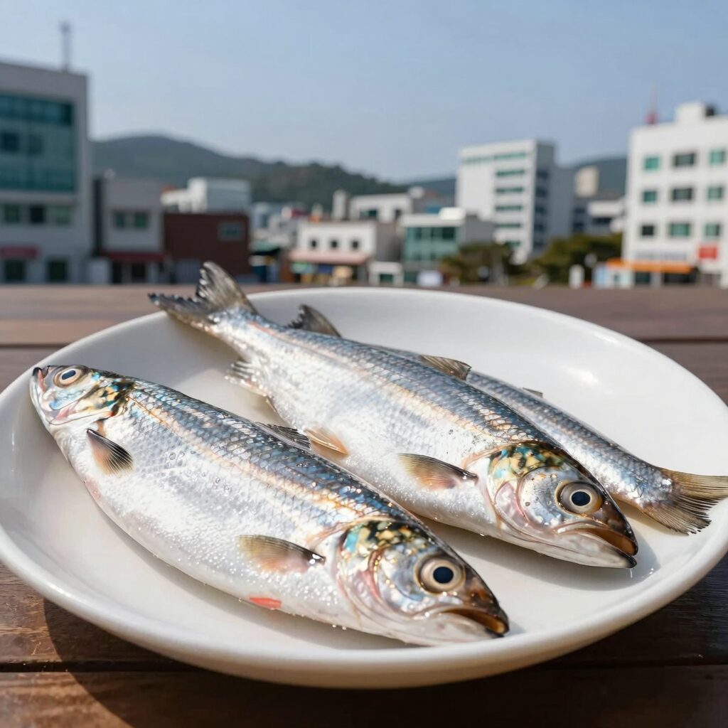 목포 민어회 맛집 목포할매민어회의 신선한 민어회 접시