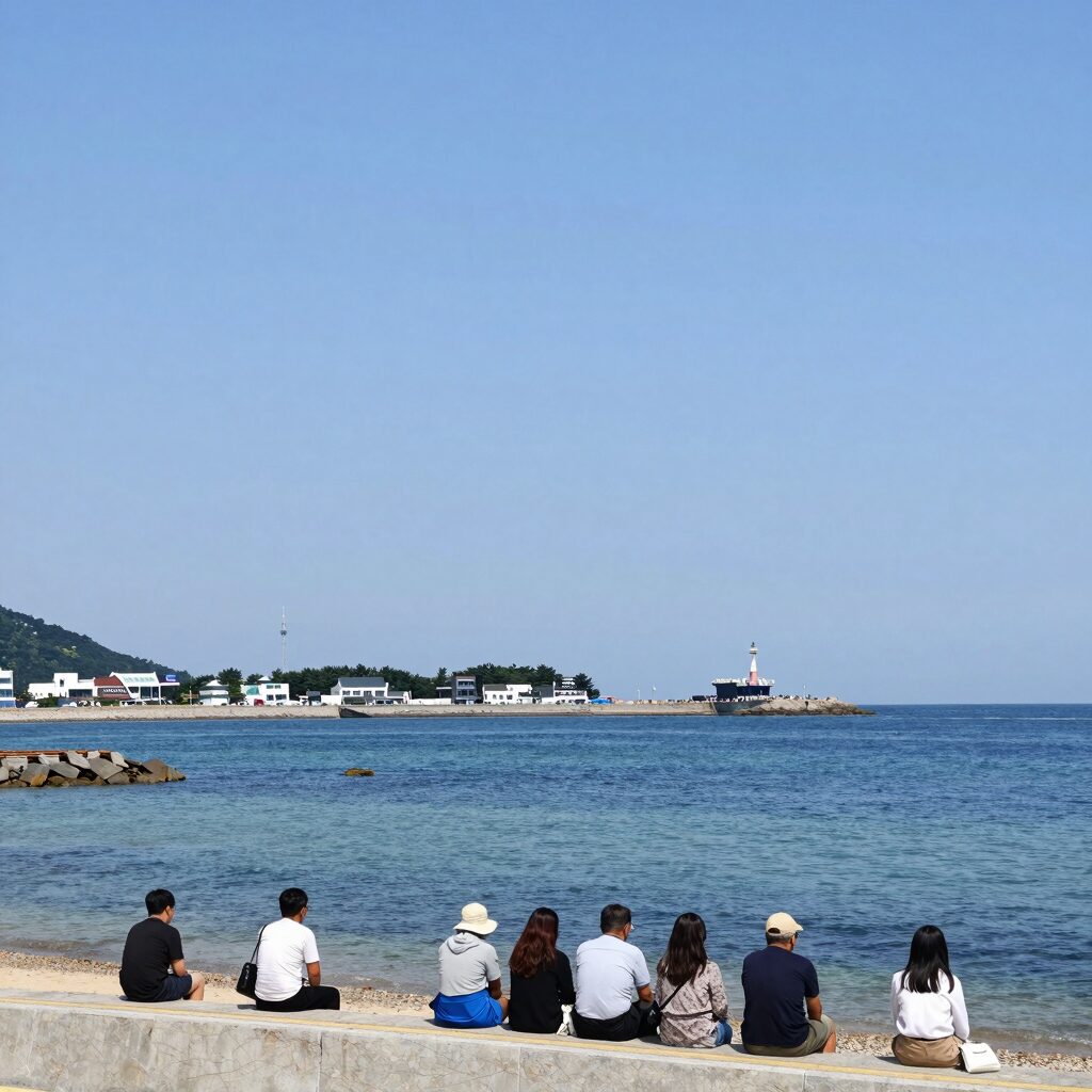 삼척 갈남항 전경 동해바다 여름 풍경