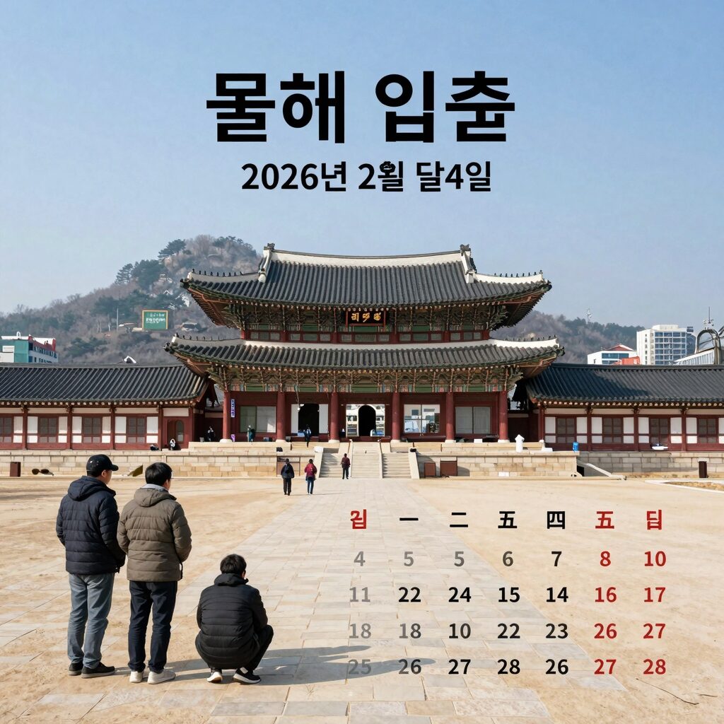 올해 입춘 날짜 2026년 2월 4일 절기 달력 이미지