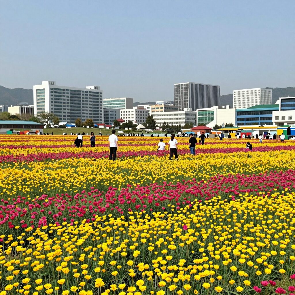 평창 이효석문화제 메밀꽃밭 전경