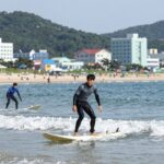 월정리 서핑 추천 초보자도 즐기는 방법 월정리 해변에서 서핑하는 사람의 모습