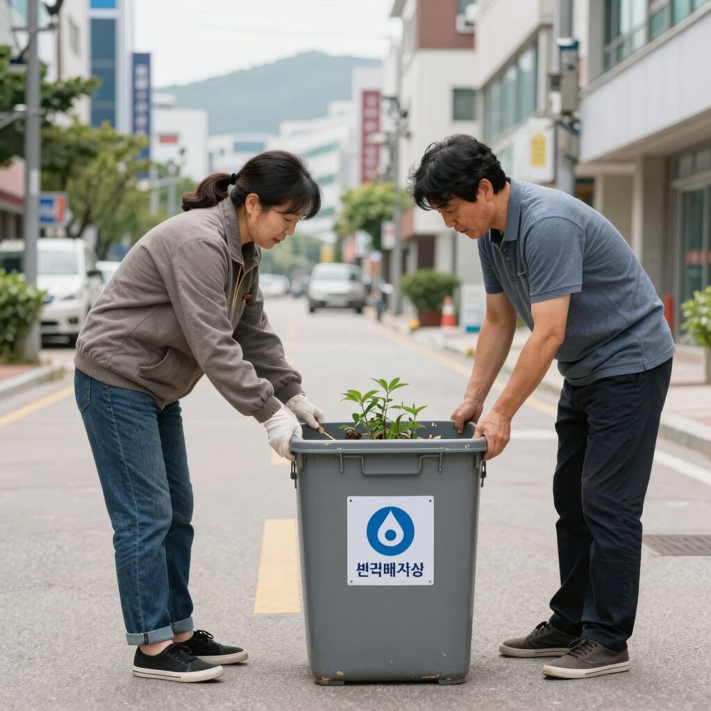 복숭아씨와 수박껍질 분리배출 기준 설명 사진
