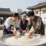 16배죽 만들기 초보 이유식 배율 계산 16배죽 만들기 과정 찬물에 쌀가루 풀고 끓이는 모습