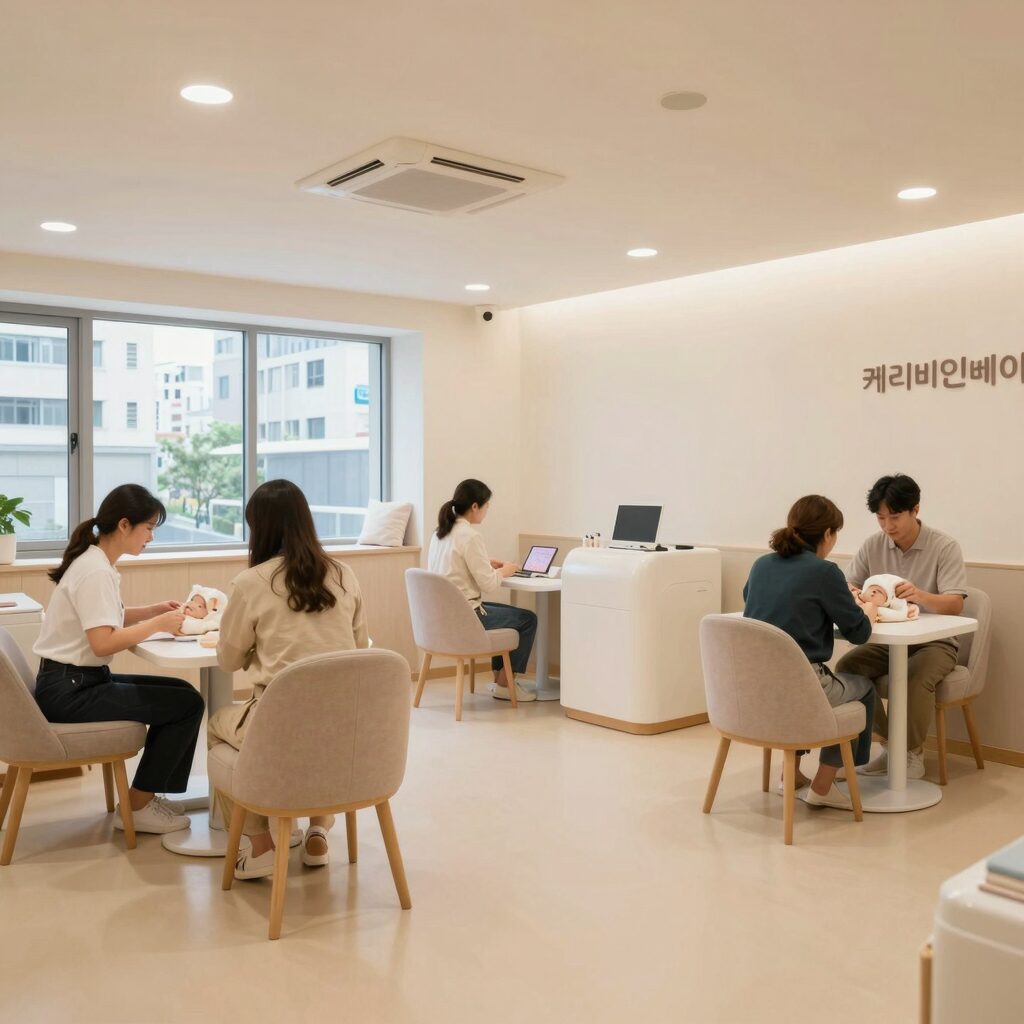 캐리비안베이 4층 베이비케어센터 수유실 내부 모습