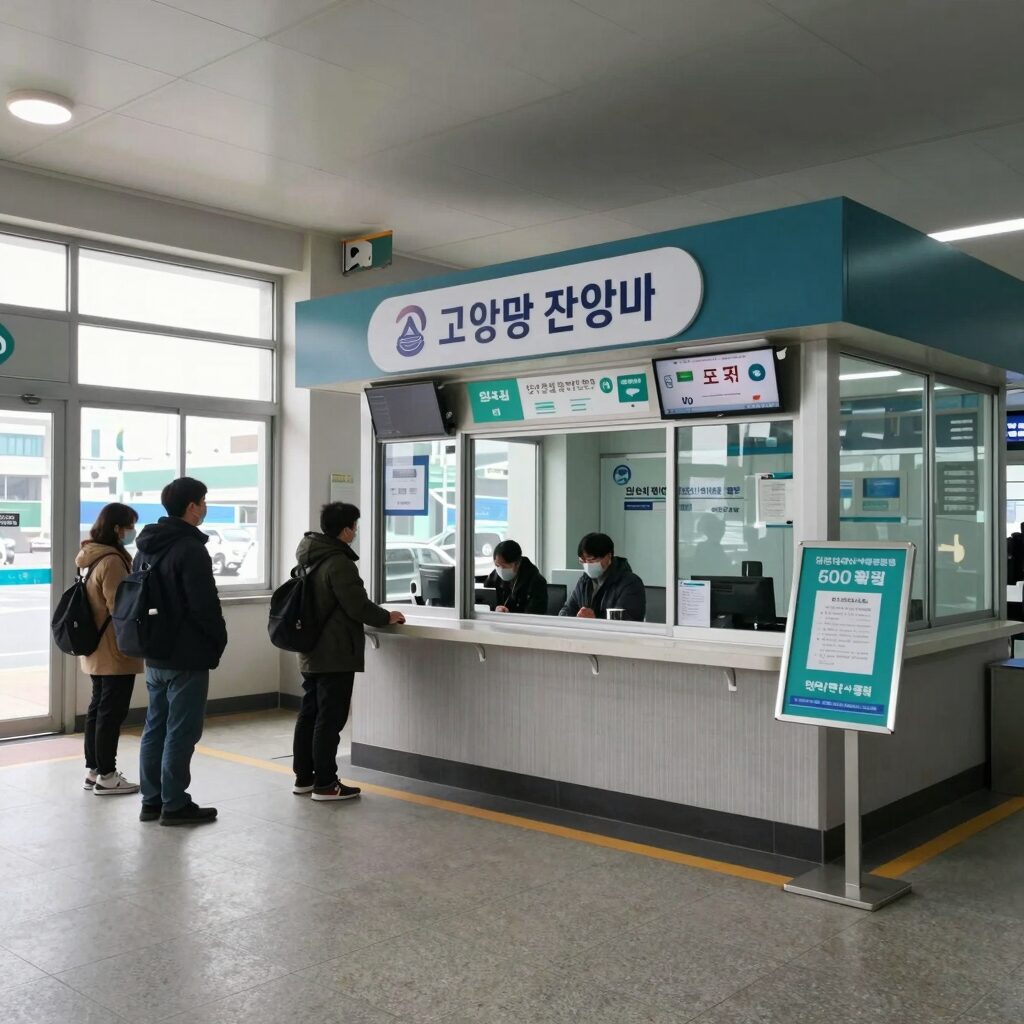 양양 고속버스 터미널 내부 관광안내소와 편의시설 모습
