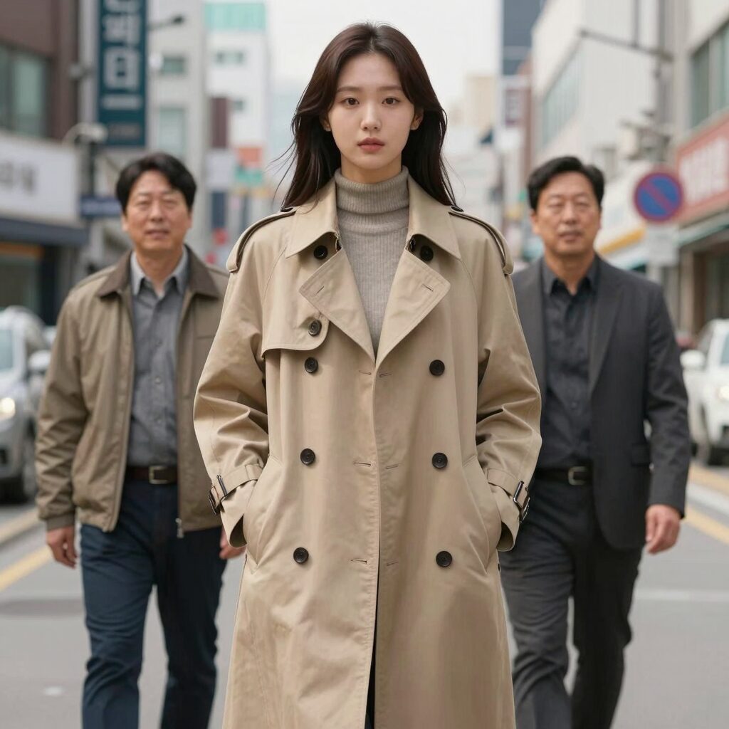 2026 프리폴 컬렉션 하이넥 트렌치코트와 리조백 스타일링