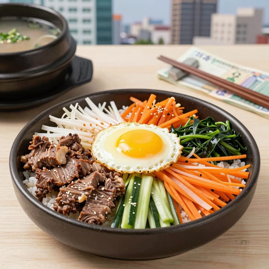 소고기 가지덮밥 완성 접시