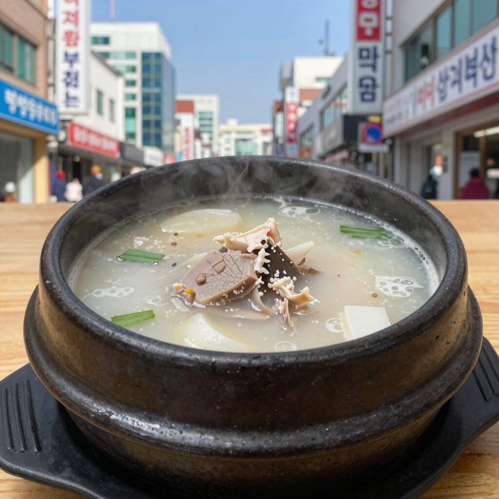 창원 삼계탕 맛집에서 제공하는 따뜻한 삼계탕 한 그릇