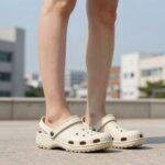 크록스 젤리슈즈 여름 장마 필수템 후기 크록스 발레 젤리슈즈 여름 장마 신발 착용 모습