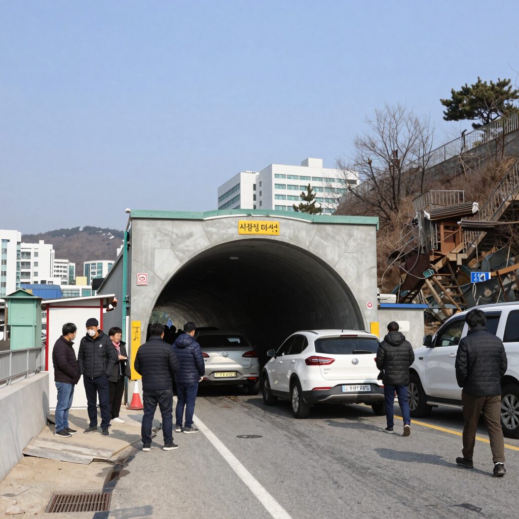 대관령4터널 사고 현장 사진