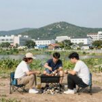 포천 도마치계곡 평상 대여 다이빙 마지막 시즌 도마치계곡 유원지 평상 대여 모습 바비큐 준비