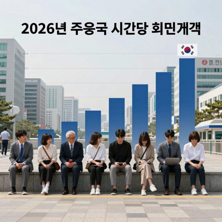 2026년 주요국 시간당 최저임금을 막대그래프로 비교한 이미지, 호주 독일 영국 순으로 높고 미국 일본 한국이 낮음