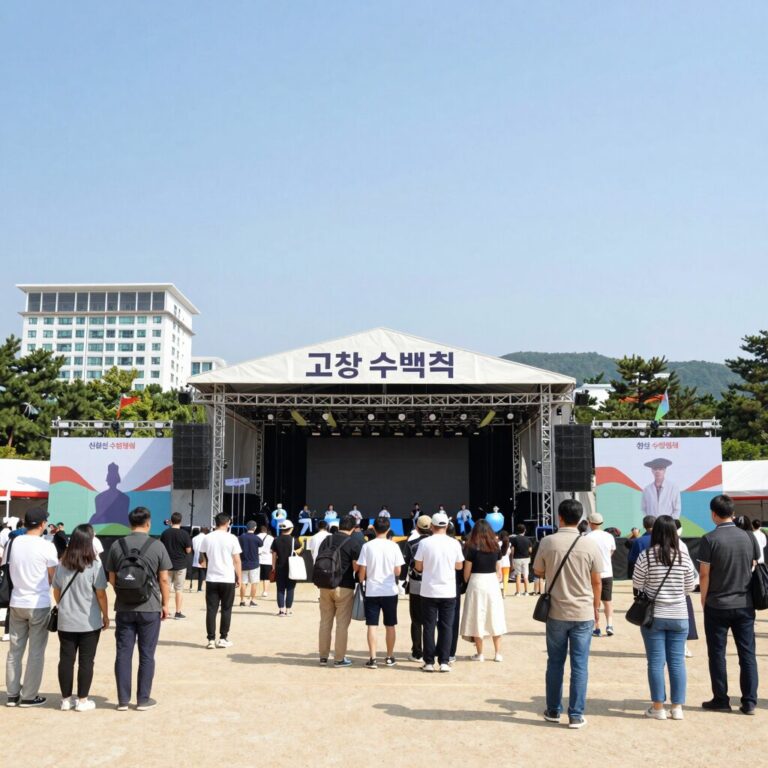 고창 수박축제 선운산도립공원 메인무대 전경