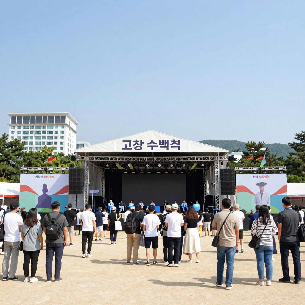 고창 수박축제 선운산도립공원 메인무대 전경