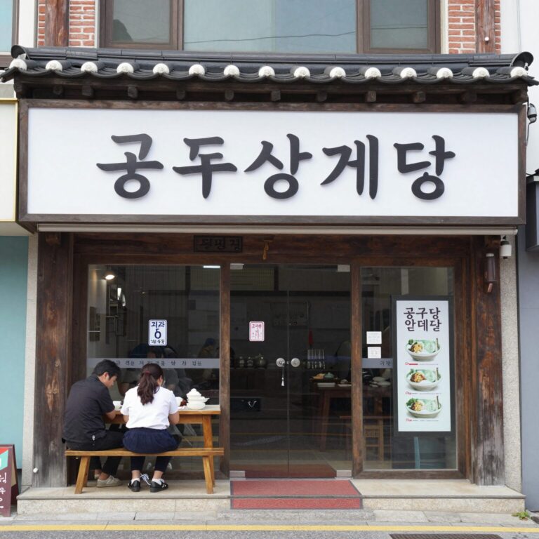 공주삼계탕 의당면 지점 외관 정겨운 간판