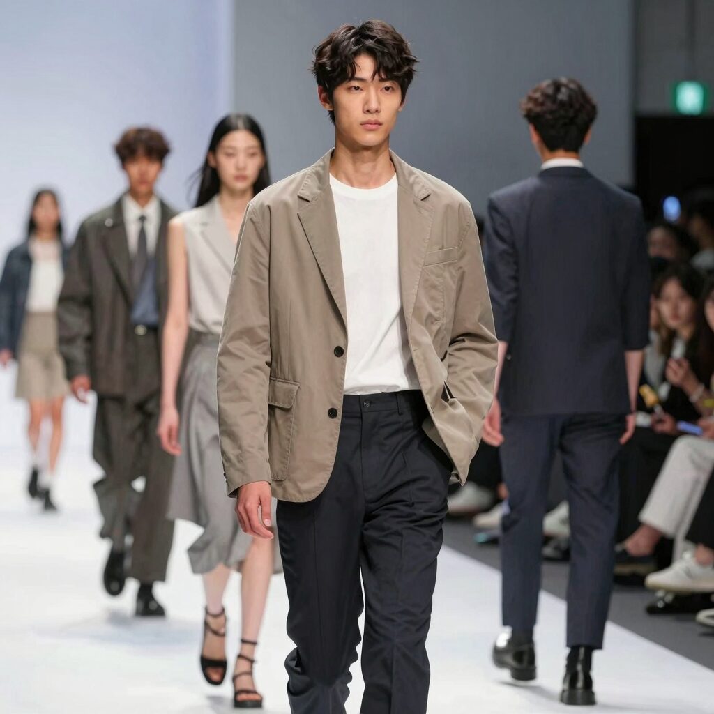 고태용 디자이너 패션쇼 무대에 선 모델들