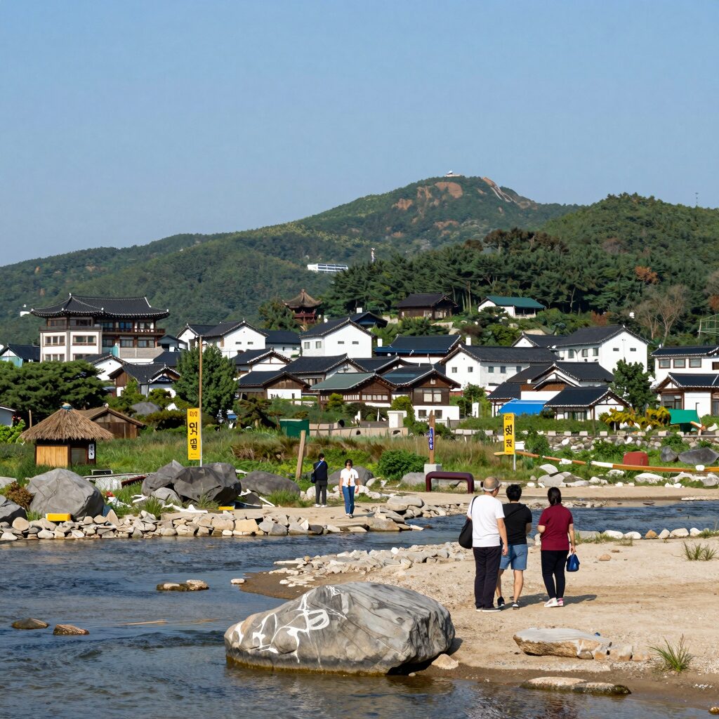 담양 해오름펜션 계곡 풍경