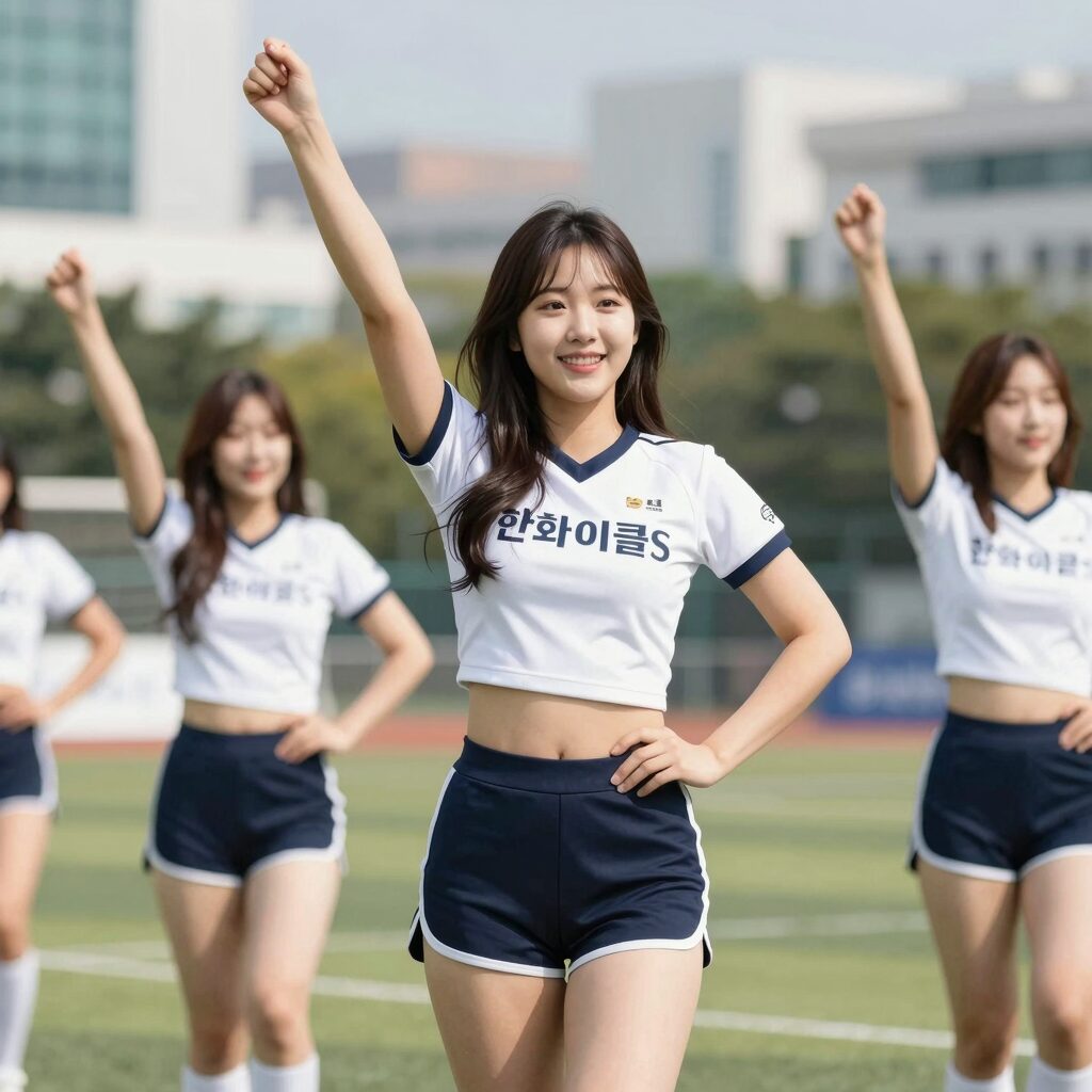 한화 이글스 치어리더 하지원 응원 모습