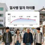 여름철 열사병 일사병 차이 구분법 열사병 일사병 차이를 비교하는 표와 체온 그래프가 포함된 인포그래픽