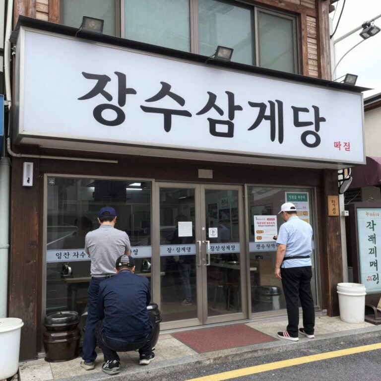일산 삼계탕 맛집 장수삼계탕 외관과 간판