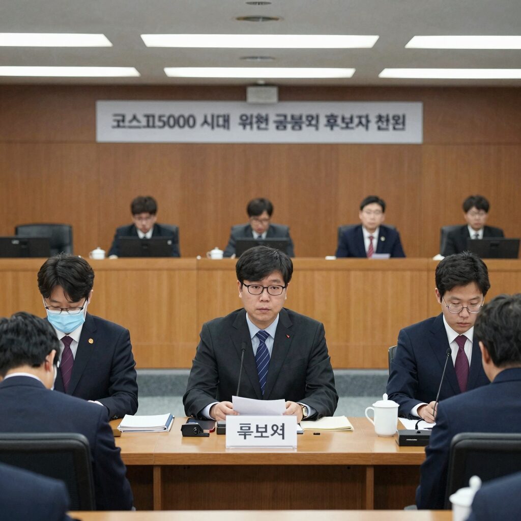 코스피5000 시대를 위한 금융위원회 후보자 청문회 현장 모습
