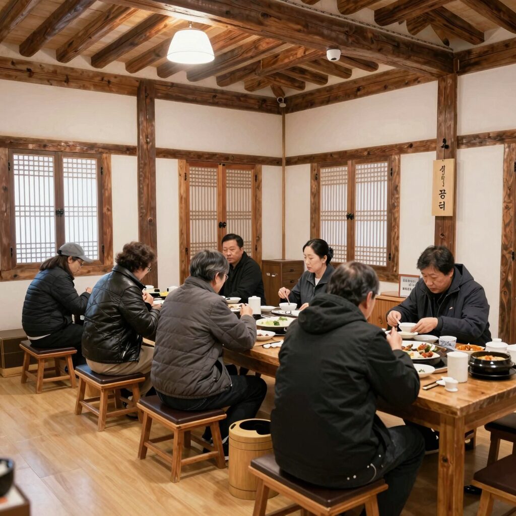 안동 매남골 식당 내부 한옥 인테리어