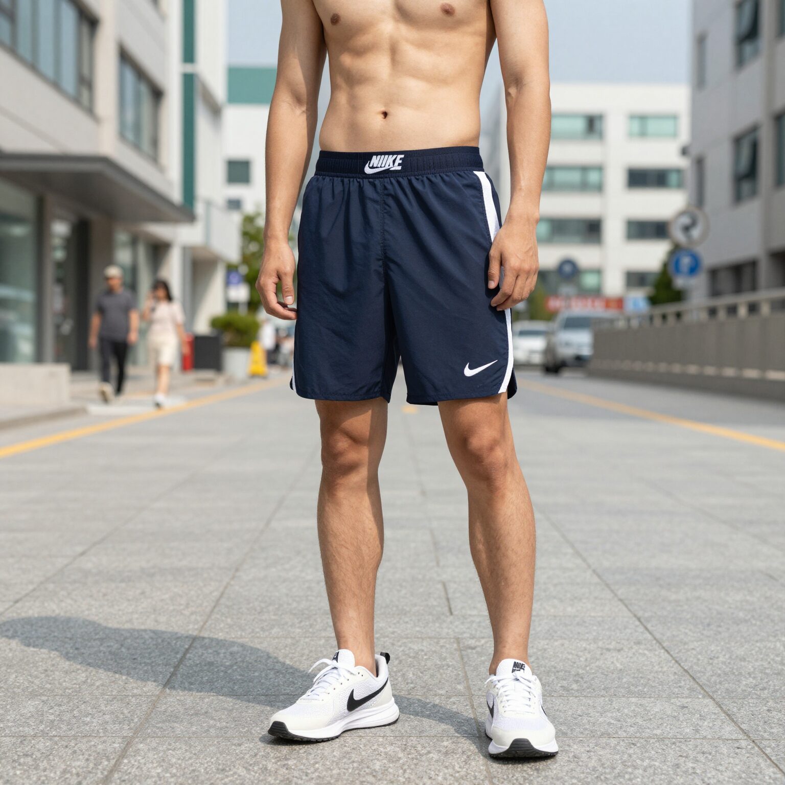 나이키 5부 스윔팬츠 착용 모습