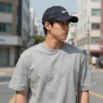 나이키 메쉬 캡모자를 착용한 캐주얼 데일리룩 사진
