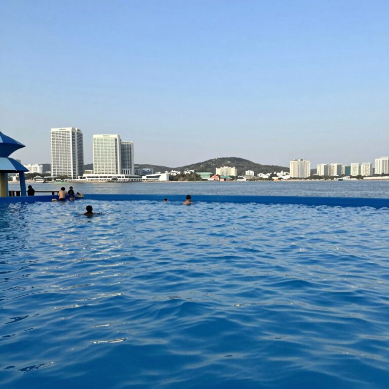오션월드 리조트 실내 파도풀 전경