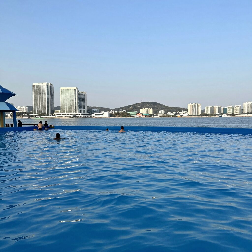 오션월드 리조트 실내 파도풀 전경