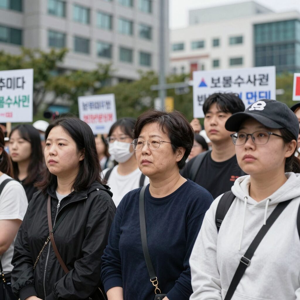 추미애 보완수사권 반대 집회 현장 모습