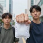 휴대용 아이스 쿨팩 폭염 필수템 추천 휴대용 아이스 쿨팩을 주먹으로 터뜨리는 사용 모습