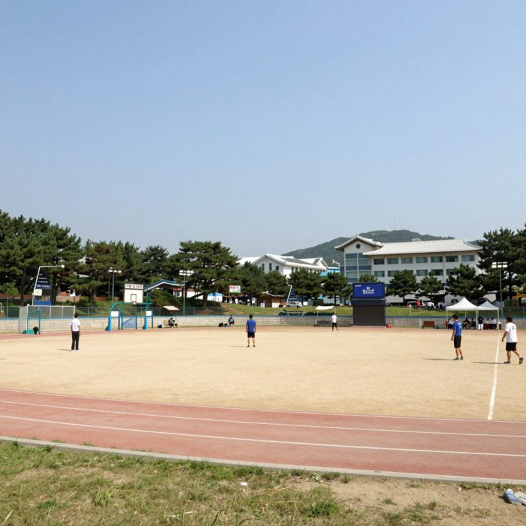 괴산 사담스테이 족구장 전경
