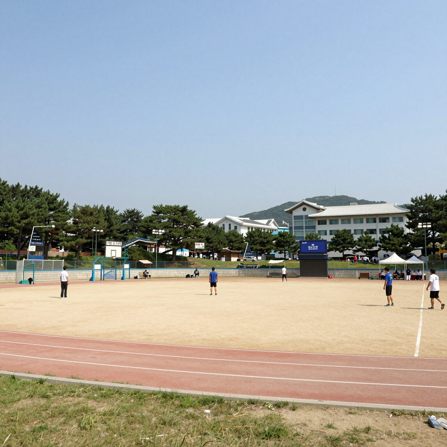 괴산 사담스테이 족구장 전경