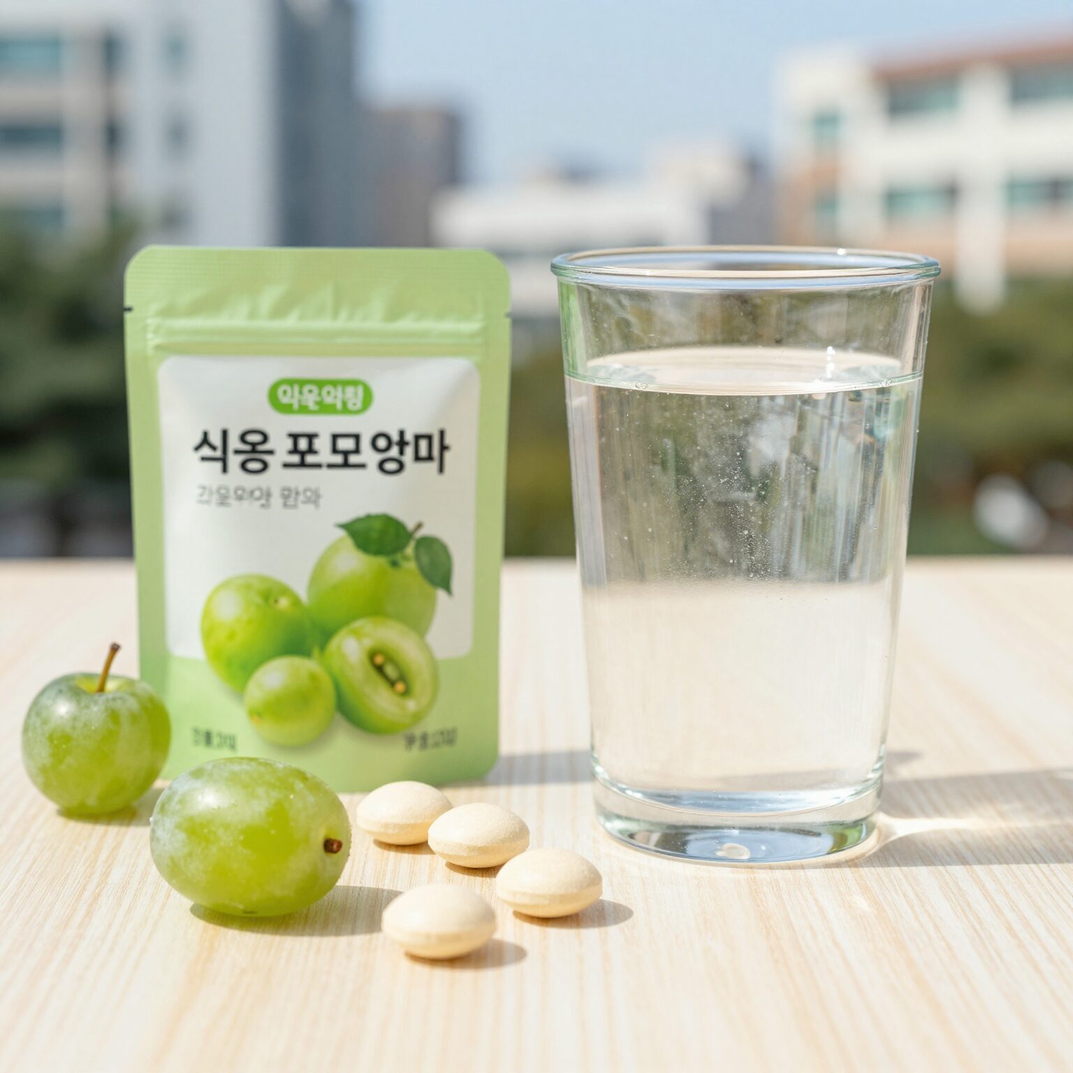 식용 포도당 알약과 물 한 잔, 여름철 건강 관리