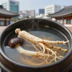 삼계탕 이미지 활용법과 내조삼계탕 방문 후기 맑은 국물에 능이버섯과 인삼이 보이는 한방 삼계탕 이미지
