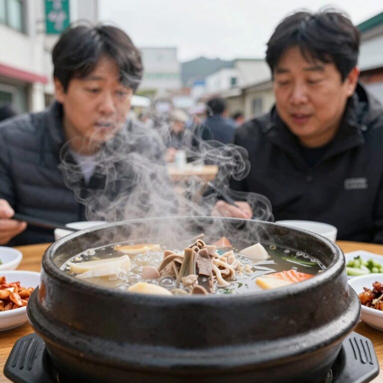 형과아우누룽지삼계탕 대구칠곡점 황칠누룽지삼계탕 보글보글 끓는 뚝배기 사진