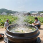신림 포도원삼계탕 주차 꿀팁 신림 포도원삼계탕 들깨삼계탕 뚝배기에 보글보글 끓는 모습