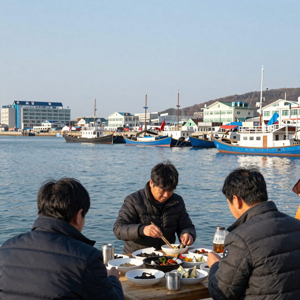 속초 동명항 야경과 해산물 식당
