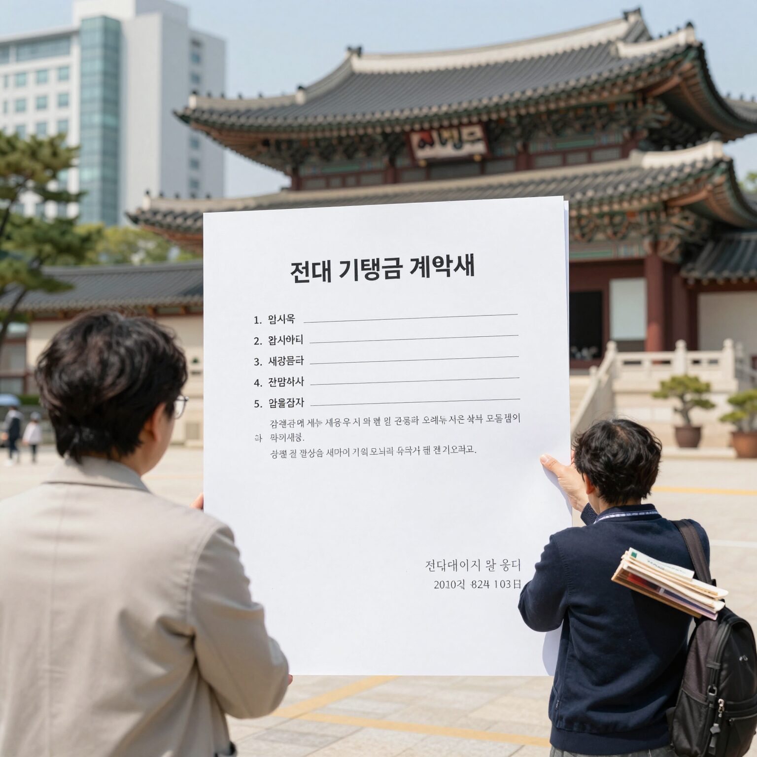 전대 기탁금 계약서 예시와 주의사항을 설명하는 이미지