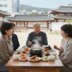 2026년 복날에 먹는 삼계탕과 반찬이 차려진 식탁