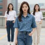 여성 민소매 티셔츠 여름 스타일링과 선택 팁 여성 민소매 티셔츠 루즈핏 스타일링, 데님과 매치한 캐주얼룩