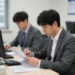 세무대리인 전자신고 세액공제 2026 핵심 변화 세무대리인이 전자신고 세액공제 계산을 위해 서류와 계산기를 보고 있는 모습